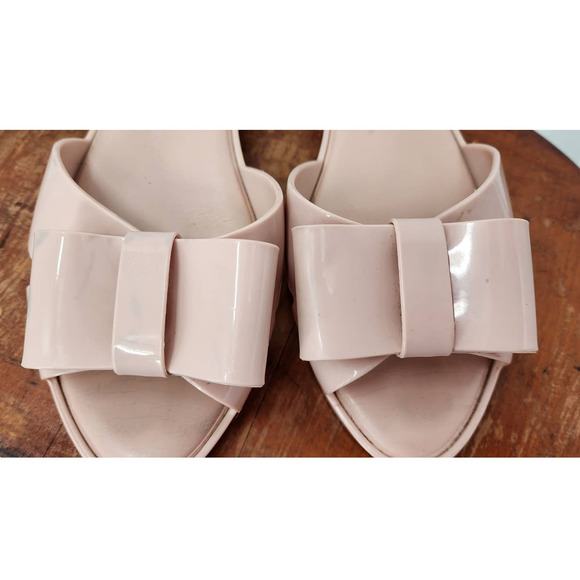 Melissa Classic Blush Pink Nude Peep Toe Classic Classy Jellie Flat Size EU 40 9 - Picture 7 of 15